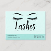 Carte De Visite Extension Eyelash Instructions de suivi Lash Logo (Devant)