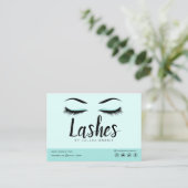 Carte De Visite Extension Eyelash Instructions de suivi Lash Logo (Debout devant)