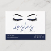 Carte De Visite Extension Eyelash Instructions de suivi Lash Logo (Devant)