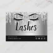 Carte De Visite Extension Eyelash Instructions de suivi Lash Logo (Devant)