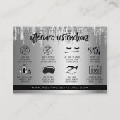 Carte De Visite Extension Eyelash Instructions de suivi Lash Logo (Dos)