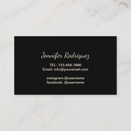 Carte De Visite Extension Gold Script Lashed Gold Confetti Eyelash (Dos)