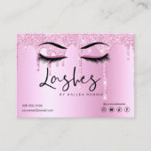 Carte De Visite Extension Lash Après-soins Parties scintillant de (Devant)