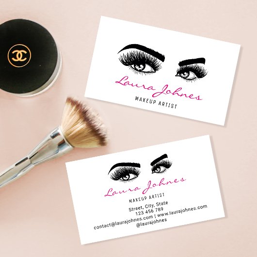 Carte De Visite Extension Lash Belle Lashes Long Artiste maquillag