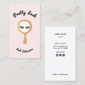 Carte De Visite Extension Lash Rose EyeLash Gold Mirror (Devant / Derrière)