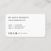 Carte De Visite Extension professionnelle moderne de cheveux photo (Dos)