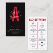 Carte De Visite Extension Red Black Lash (Devant / Derrière)