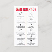 Carte De Visite Extension Red Black Lash (Dos)