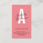 Carte De Visite Extension rouge rose Lash après-soins (Devant)