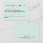 Carte De Visite Extension simple de la Lash Microblading Aftercare (Devant / Derrière)