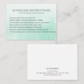 Carte De Visite Extension simple de la Lash verte Microblading (Devant / Derrière)