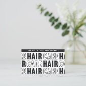 Carte De Visite Extensions de cheveux blancs noirs modernes après  (Debout devant)