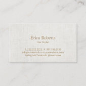 Carte De Visite Extensions de cheveux et de cils Monogramme Or Elé (Dos)