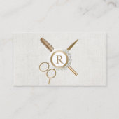 Carte De Visite Extensions de cheveux et de cils Monogramme Or Elé (Devant)