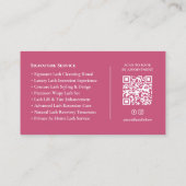 Carte De Visite Extensions de cils Lift Tech Rose Esthétique (Dos)