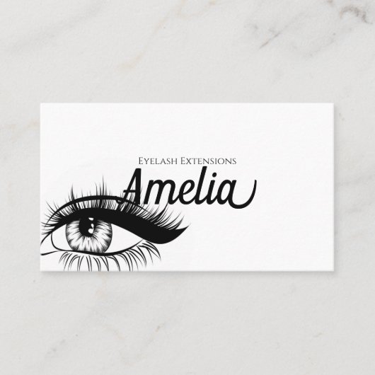 Carte De Visite Extensions de cils professionnelles & Microblading (Devant)
