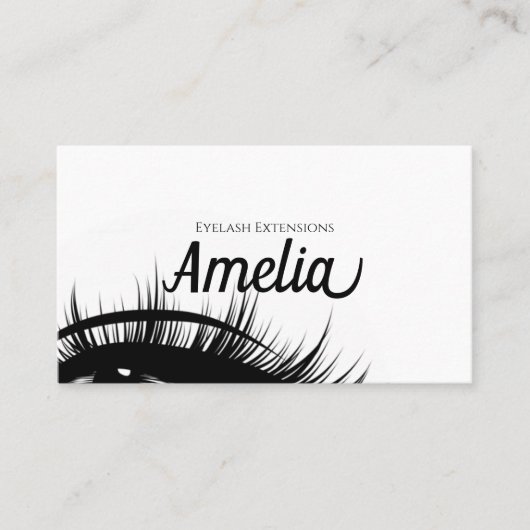 Carte De Visite Extensions de cils professionnelles & Microblading (Devant)