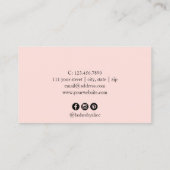 Carte De Visite Extensions d'oeillets d'or en rose de marbre minim (Dos)