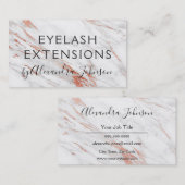 Carte De Visite Extensions en marbre rose et Rose (Devant / Derrière)