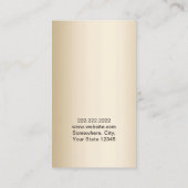 Carte De Visite Extensions Eyelash Argent & Or Moderne (Dos)