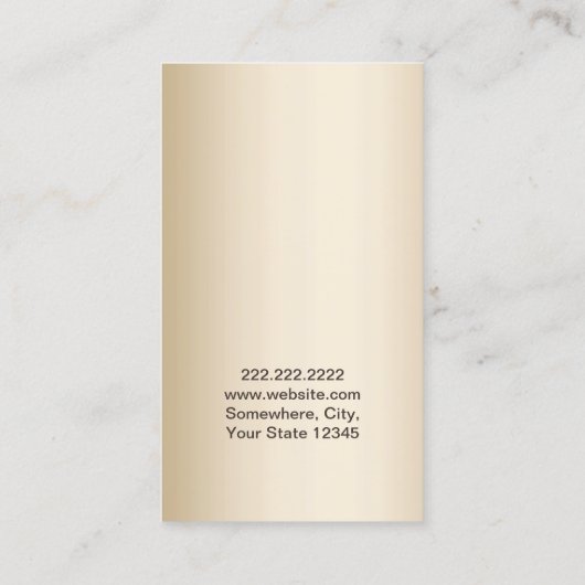 Carte De Visite Extensions Eyelash Classy Blue & Gold Modern (Dos)