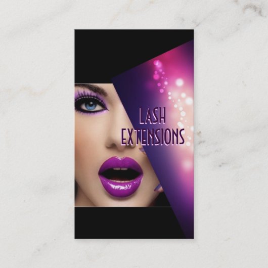 Carte De Visite Extensions Eyelash, Cosmetologue Lash, (Devant)