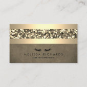 Carte De Visite Extensions Eyelash de l'artiste maquillage or et s (Devant)