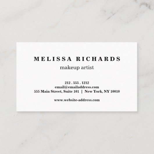 Carte De Visite Extensions Eyelash de l'artiste maquillage or et s (Dos)