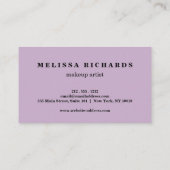 Carte De Visite Extensions Eyelash de l'artiste maquillage or et s (Dos)