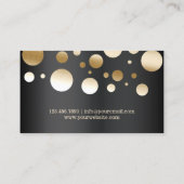 Carte De Visite Extensions Eyelash Dots Confetti Or Moderne (Dos)