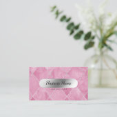 Carte De Visite Extensions Eyelash en argent rose (Debout devant)