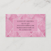 Carte De Visite Extensions Eyelash en argent rose (Dos)