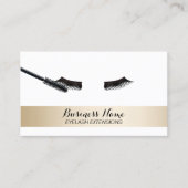 Carte De Visite Extensions Eyelash Extensions Moderne Gold Stried (Devant)