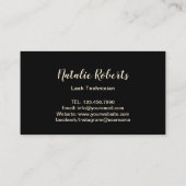 Carte De Visite Extensions Eyelash Lashed Artiste de maquillage Bl (Dos)