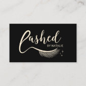 Carte De Visite Extensions Eyelash Lashed Artiste de maquillage Bl (Devant)