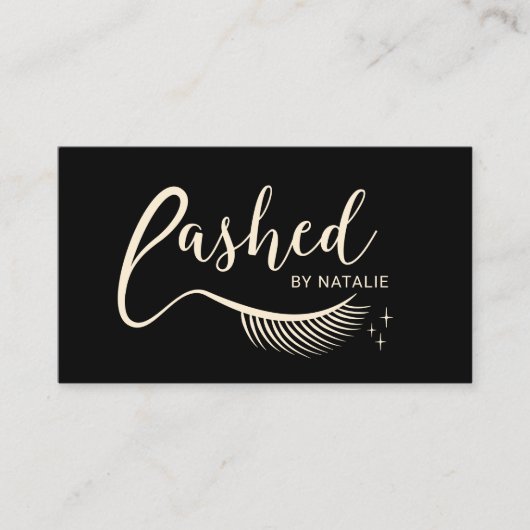 Carte De Visite Extensions Eyelash Lashed Artiste de maquillage Bl (Devant)