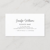 Carte De Visite Extensions Eyelash moderne QR Code noir et blanc (Dos)