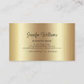 Carte De Visite Extensions Eyelash moderne QR Code noir et or (Dos)