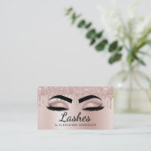 Carte De Visite Extensions Eyelash Parties scintillant  Rose Or (Debout devant)