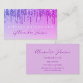 Carte De Visite Extensions Eyelash Parties scintillant violet (Devant / Derrière)