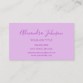 Carte De Visite Extensions Eyelash Parties scintillant violet (Dos)