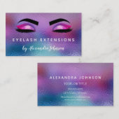 Carte De Visite Extensions Eyelash Pastel Iridescente (Devant / Derrière)