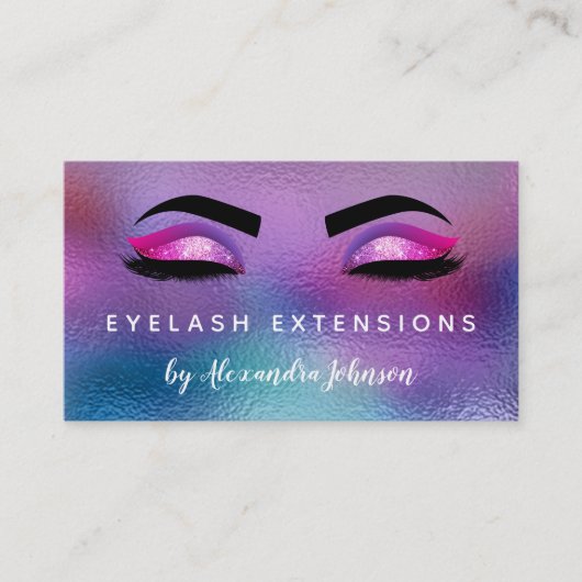 Carte De Visite Extensions Eyelash Pastel Iridescente (Devant)