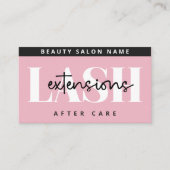 Carte De Visite Extensions Eyelash rose moderne soins postérieurs (Devant)