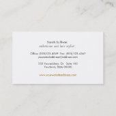 Carte De Visite Extensions Eyelash Salon Noir et Or (Dos)