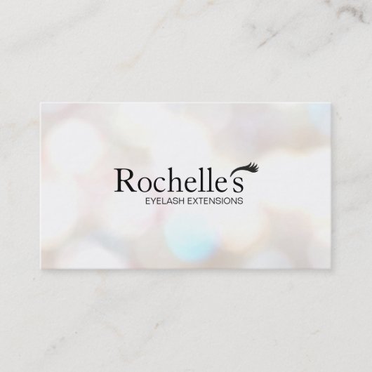 Carte De Visite Extensions Eyelash Salon Subtle Bokeh (Devant)