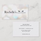 Carte De Visite Extensions Eyelash Salon Subtle Bokeh (Devant / Derrière)