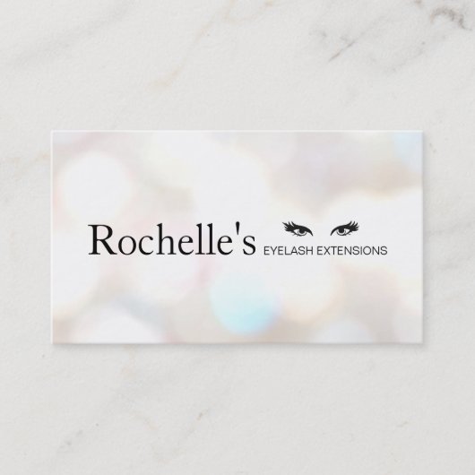 Carte De Visite Extensions Eyelash Salon Subtle Bokeh (Devant)