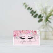 Carte De Visite Extensions florales jolies et roses (Debout devant)