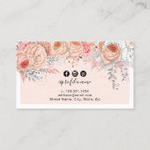 Carte De Visite Extensions florales roses et jolies (Dos)